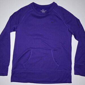 Nike Therma - Fit Womens Purple Long Sleeve Pullover Sweatshirt Size XL